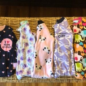 5 Pair-Girls 18-24 Month Childrens Place Footie PJ